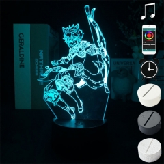 2 Different Bases Genshin Impact Gorou Anime 3D Nightlight with Remote Control
