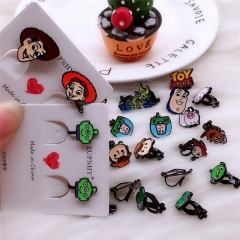 12 Styles Toy Story Cartoon Character Cute Decorative Anime Alloy Resin Earring