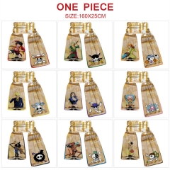 9 Styles One Piece Cartoon Anime Plush Scarf (25*160CM)