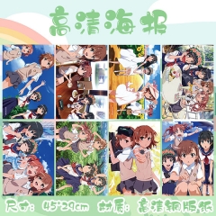 Toaru Kagaku no Railgun Printing Anime Paper Posters (8pcs/set)