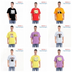 7 Colors 7 Styles Tokyo Revengers Cartoon Pattern Anime Cotton T-shirts