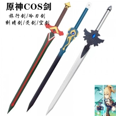 5 Styles Genshin Impact Cos Anime Wooden Sword Weapon