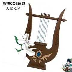 Genshin Impact Cos Barbatos Venti Harp Anime Wooden Sword Weapon