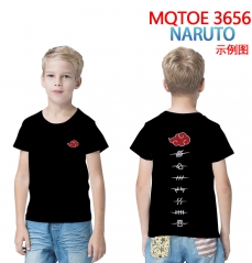 Naruto Cartoon Pattern T Shirt For Child Kids Anime Short Shirt