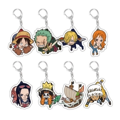 11 Styles One Piece Anime Acrylic Keychain