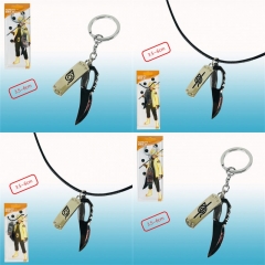 2 Styles Naruto Asma + Konoha Cosplay Anime Keychain Necklace
