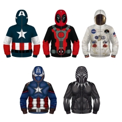 28 Styles Marvel Venom/Spider Man/Captain America/Iron Man/Ultraman/Star Wars Cartoon Character Clothes Anime Zipper Hoodies