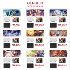 23 Styles Genshin Impact Anime Mouse Pad 30*80cm