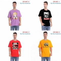 5 Styles 7 Colors My Hero Academia Cartoon Pattern Anime Cotton T-shirts