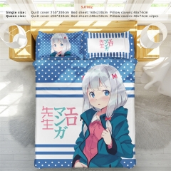 2 Styles Eromanga Sensei/Izumi Sagiri Anime Bed Sheet+Quilt Cover+Pillow Covers(4PCS/SET)