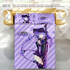 Hyperdimension Neptunia Anime Bed Sheet+Quilt Cover+Pillow Covers(4PCS/SET)