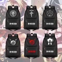 7 Styles Fullmetal Alchemist Cosplay Backpack Cartoon Character Anime Bag