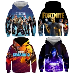 4 Styles Fortnite Cosplay Cartoon Clothes For Child Anime Hooded Hoodie