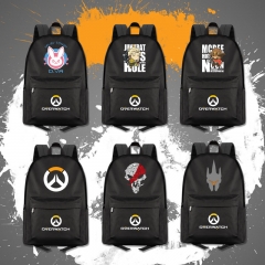 8 Styles Overwatch Cosplay Backpack Cartoon Character Anime Bag