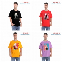 4 Styles 7 Colors DARLING in the FRANXX Cartoon Pattern Anime Cotton T-shirts