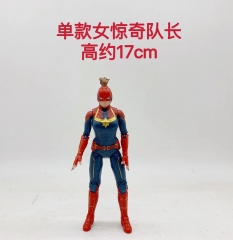 17cm Captain Marvel Cartoon Character Model Toy Anime PVC Figure Doll