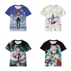 5 Styles Hatsune Miku Digital Print Shirts Anime T-shirt