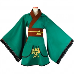 The Legend Of Zelda Twilight Princess Cartoon Character Cosplay Anime Kimono Costume Set For Adult