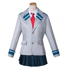 My Hero Academia OCHACO URARAKA Cartoon Character Cosplay Shirt+Skirt+Coat+Tie Anime Costume (Set)