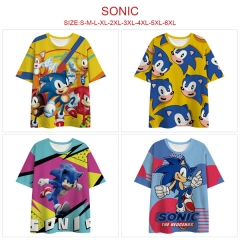 5 Styles Sonic the Hedgehog Cosplay 3D Digital Print Anime T-shirt