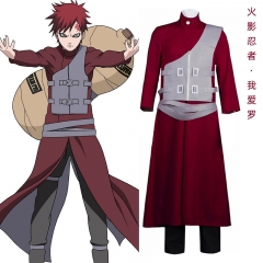 Naruto Gaara Cartoon Character Cosplay Anime Skirt Costume Set For Adult