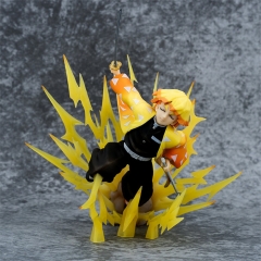 17CM Demon Slayer: Kimetsu no Yaiba Agatsuma Zenitsu Cartoon Collection Toys Anime PVC Figure