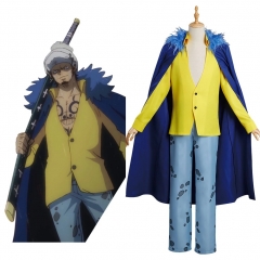 One Piece Trafalgar Law Cartoon Character Cosplay Costume Anime Cloak +Shirt+Pants