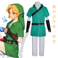 The Legend Of Zelda Link Cartoon Character Cosplay Pants Shirt Anime Costume Set For Man Adult
