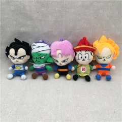 5Pcs/set 15CM Dragon Ball Z Goku Vegeta Cartoon Cosplay Stuffed Doll Anime Plush Toy