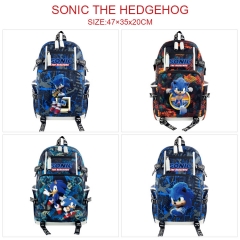 7 Styles Sonic The Hedgehog Anime Cosplay Cartoon Canvas Colorful Backpack Bag