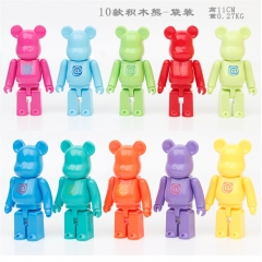 10Pcs/set 11CM Bearbrick Anime PVC Figure Toy Doll (Opp Bag)