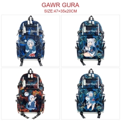 6 Styles Gawr Gura Anime Cosplay Cartoon Canvas Colorful Backpack Bag