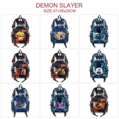 35 Styles Demon Slayer: Kimetsu no Yaiba Anime Cosplay Cartoon Canvas Colorful Backpack Bag