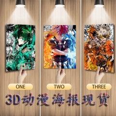 5 Styles My Hero Academia Lenticular Flip Anime 3D Posters（10pcs/set） (No Frame)