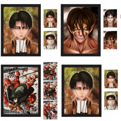 3 Styles Attack on Titan Lenticular Flip Anime 3D Posters（10pcs/set） (No Frame)