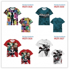 5 Styles My Hero Academia Cartoon Pattern T-shirt Anime Short shirts