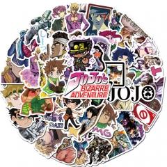 50PCS/SET JoJo's Bizarre Adventure Cartoon Waterproof Anime Stickers