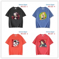 7 Styles 6 Color Demon Slayer: Kimetsu no Yaiba Cartoon Pattern T-shirt Anime Short shirts