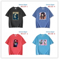 7 Styles 6 Color Demon Slayer: Kimetsu no Yaiba Cartoon Pattern T-shirt Anime Short shirts