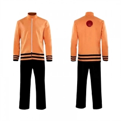 Naruto Uzumaki Naruto Cartoon Cosplay Coat Pant Shirt Anime Costume Set