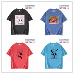 7 Styles 6 Color Pretty Soldier Sailor Moon Cartoon Pattern T-shirt Anime Short shirts
