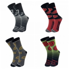 6 Styles Naruto One Size Cotton and Polyester Long Socks