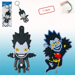 2 Styles Death Note Cosplay Cartoon Character Anime Two Sides Rubber Keychain