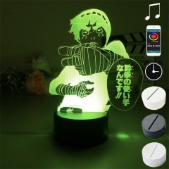 2 Different Bases Naruto Rock Lee Anime 3D Nightlight with Remote Control