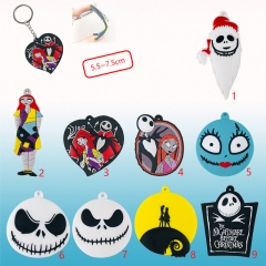 9 Styles The Nightmare Before Christmas Cosplay Cartoon Character Anime Two Sides Rubber Keychain