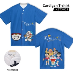Doraemon Cosplay Decoration Cartoon Two Side Color Print Anime Canvas T Shirt For Kids And Adult