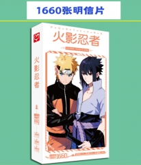 2 Styles Naruto Cartoon Postal Card Wholesale Anime Postcard 1660pcs/set
