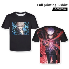 2 Styles Jujutsu Kaisen Decoration Cartoon Character Color Print Anime Canvas T Shirt For Kids And Adult
