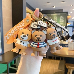 3 Styles Animal Bear Anime PVC Figure Keychain