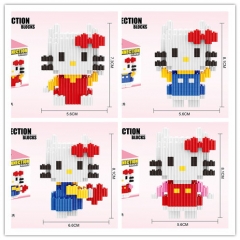 6 Styles Hello Kitty Anime Building Blocks Funny Board Game